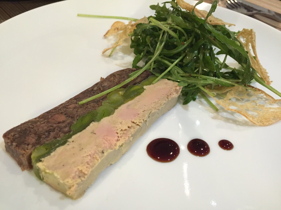 La terrine de foie gras, poireau et queue de boeuf ! Excellente
