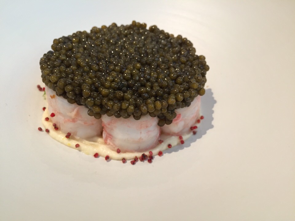 Sublime langoustine et caviar doré